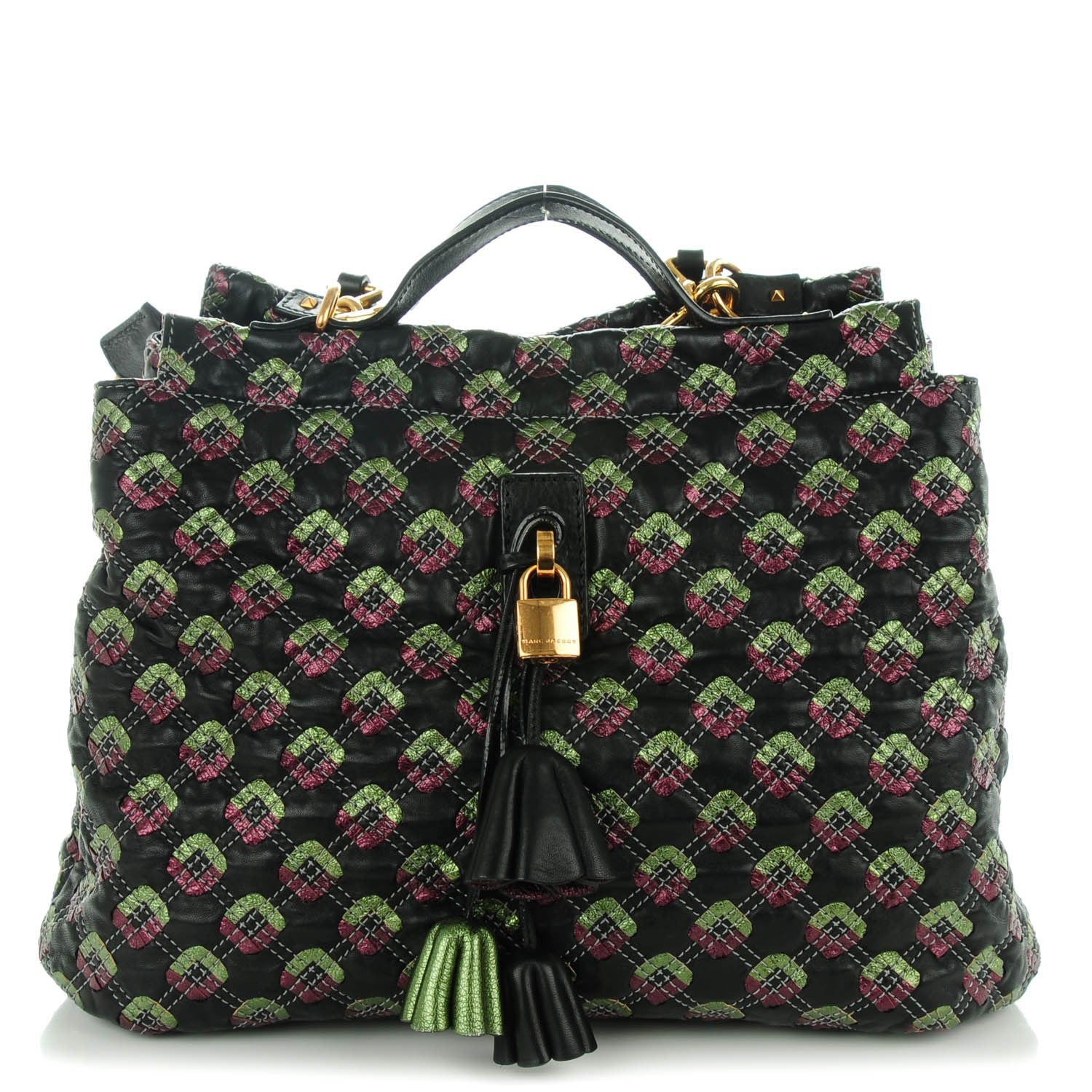 Marc Jacobs Calfskin Quilted Robert Leslie Bag Black 1 of 7