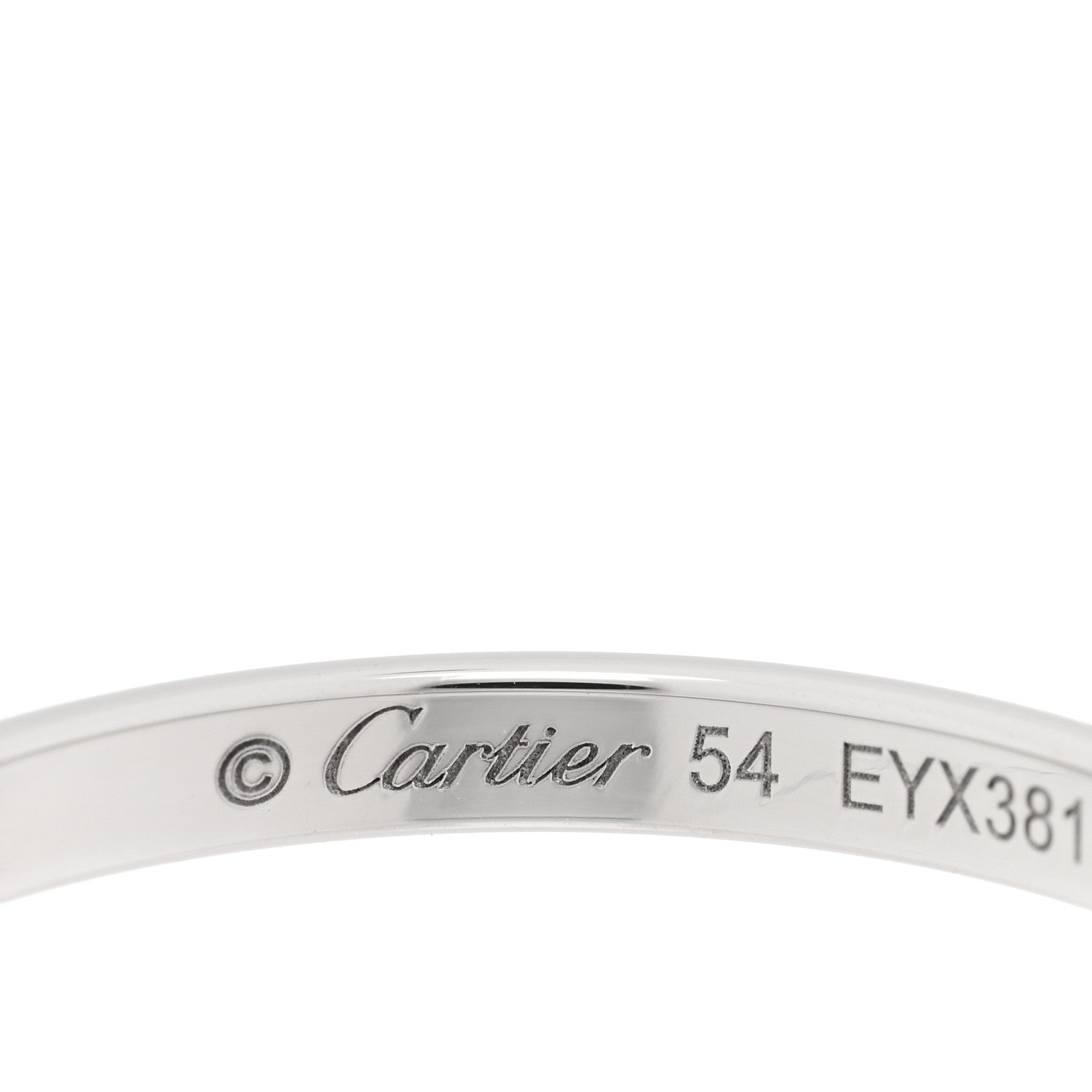 Cartier Platinum 2mm 1895 Wedding Band Ring 54 7 4 of 4