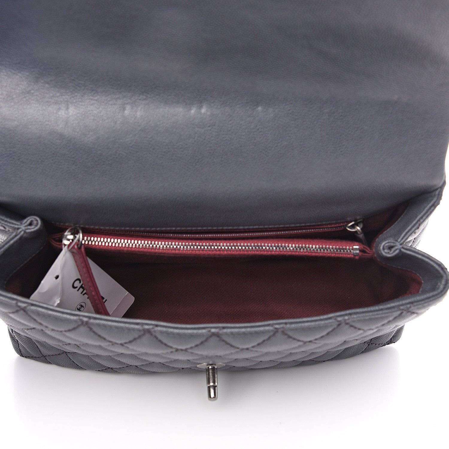 Chanel Caviar Quilted Small Coco Handle Flap Gray 4 of 11
