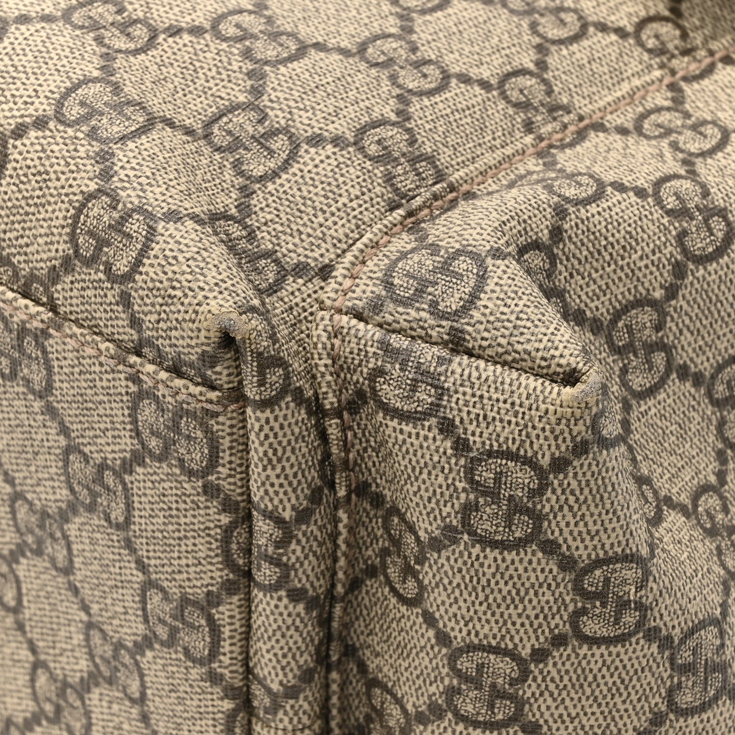GG Plus Monogram Messenger Diaper Bag Dark Brown
