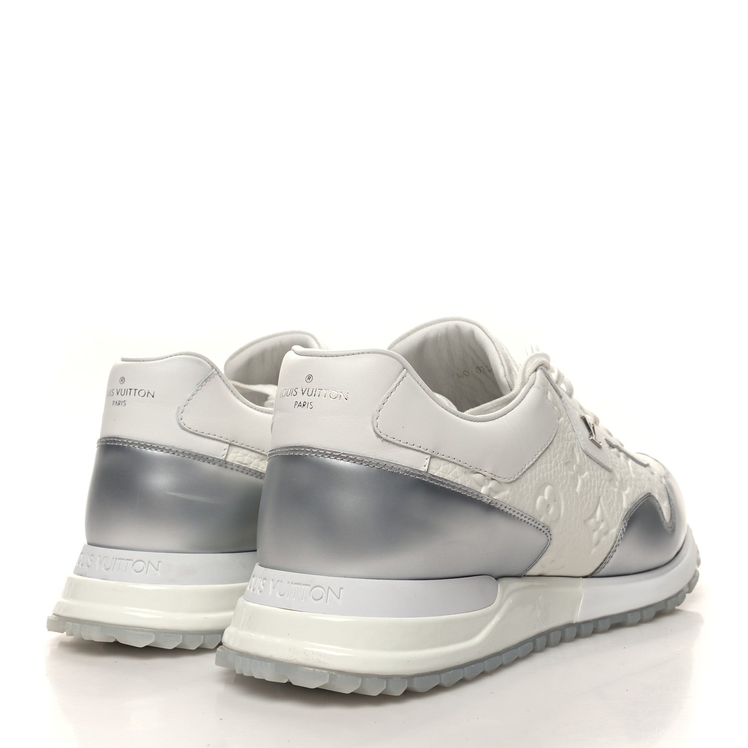 Louis Vuitton Metallic Empreinte Mens Run Away Sneakers 10 White 4 of 8