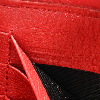 Balenciaga Chevre Gold Metallic Edge Hardware Zip Around Wallet Rouge Grenade 7 of 7