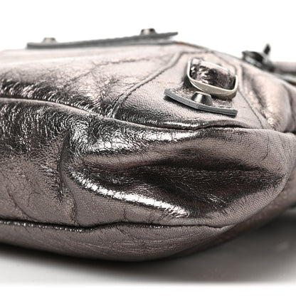 Balenciaga Metallic Chevre Classic Hardware Mini Classique Pewter 8 of 8