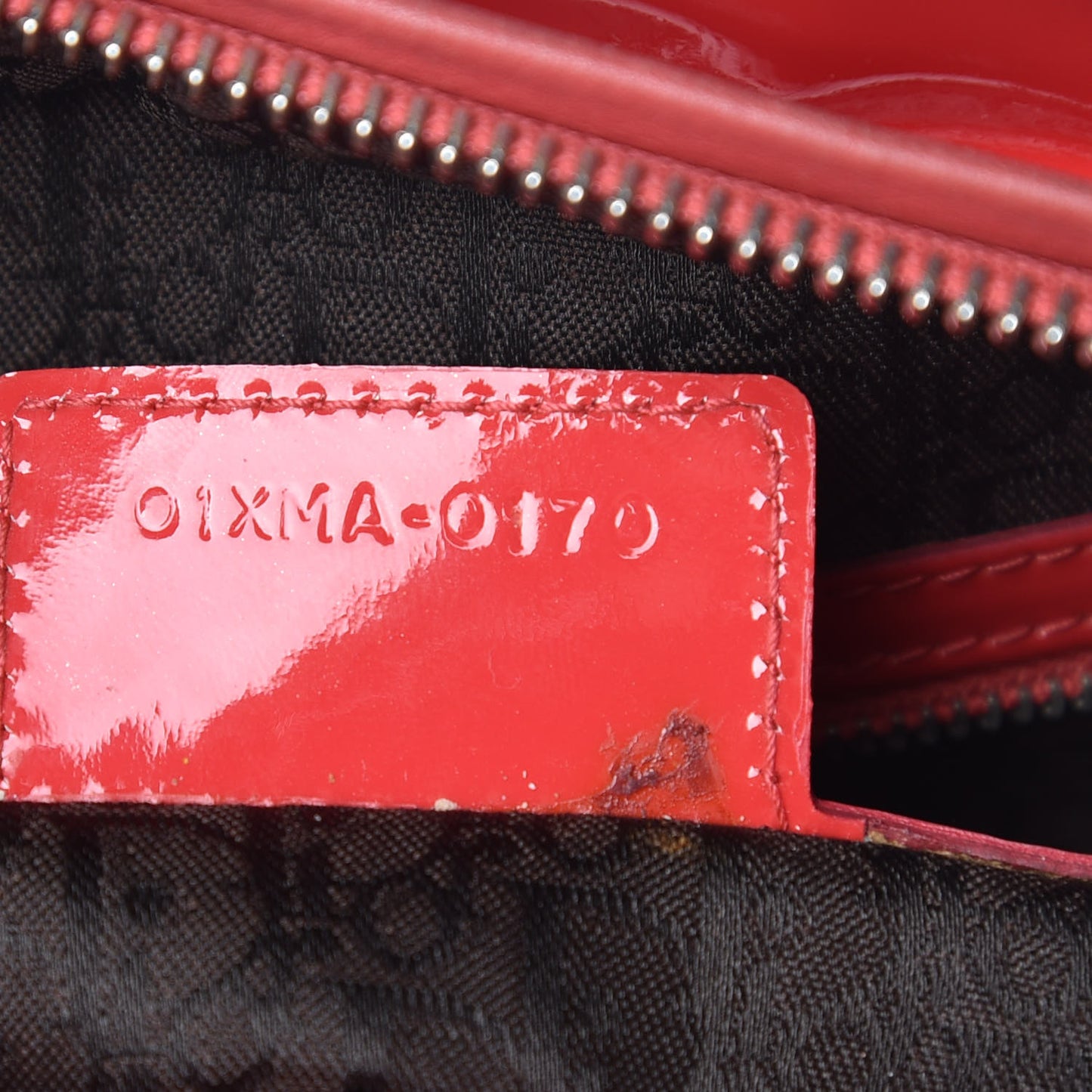 Patent Cannage Large Lady Dior Red