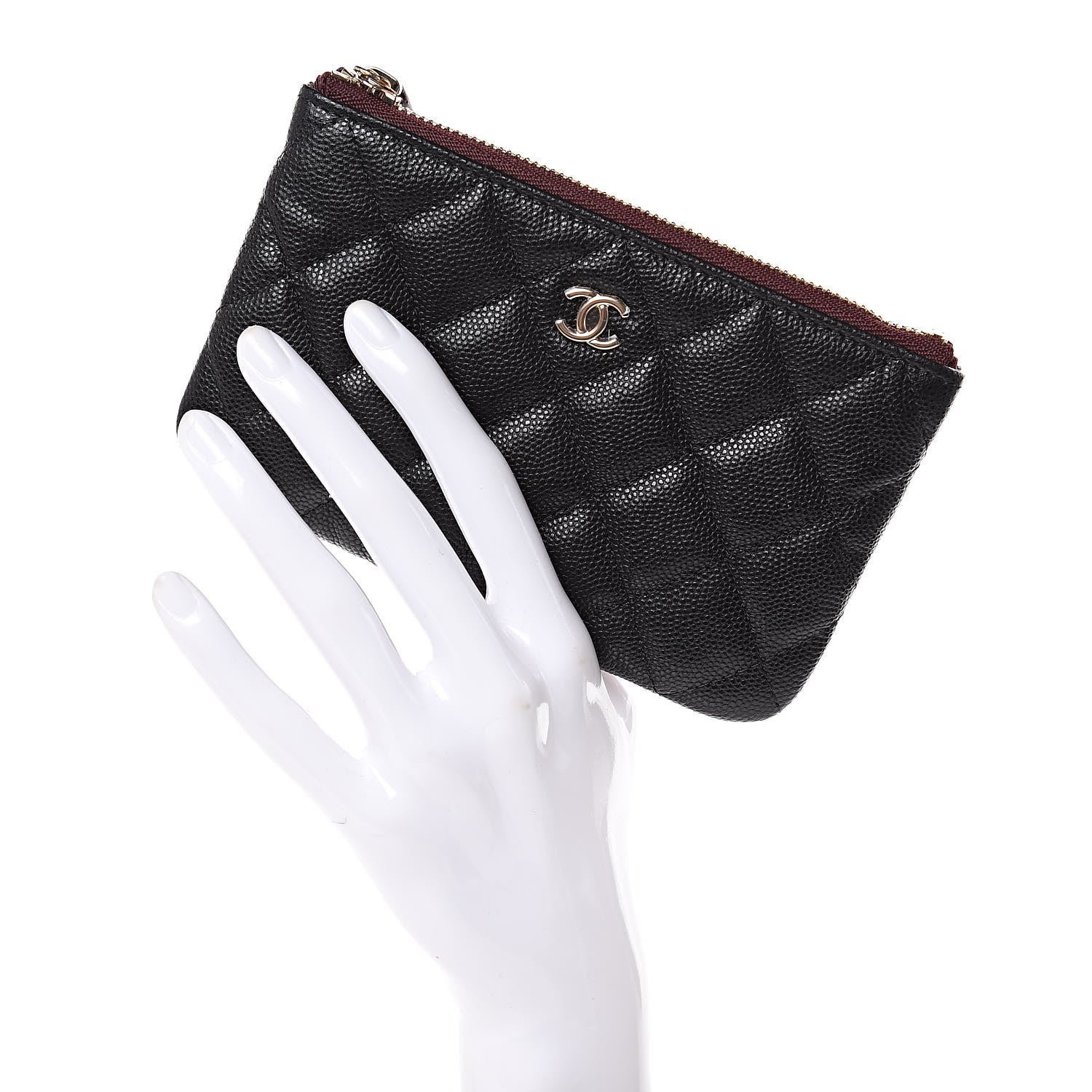 Chanel Caviar Quilted Small Cosmetic Case Black 2 of 8