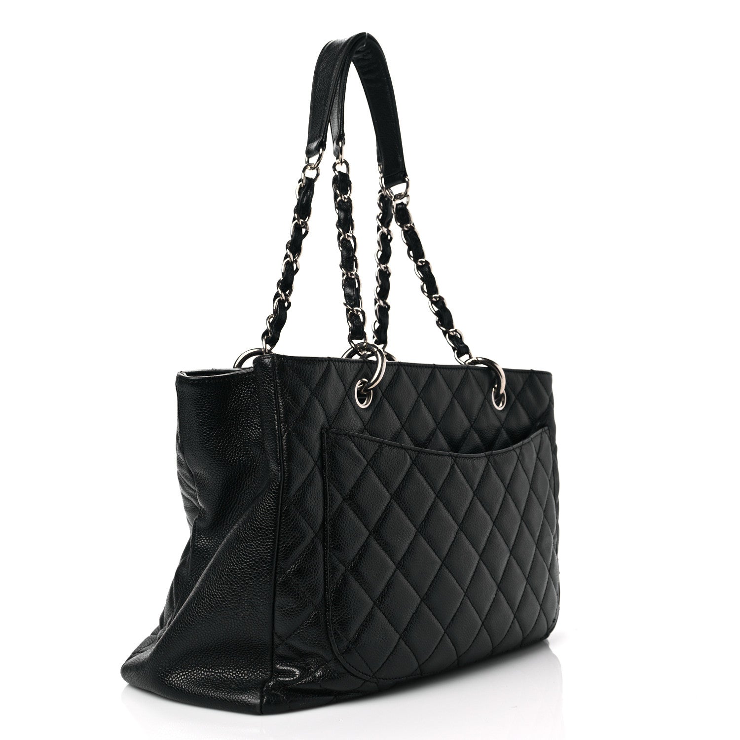 Chanel Caviar Quilted Grand Shopping Tote GST Black 3 of 7