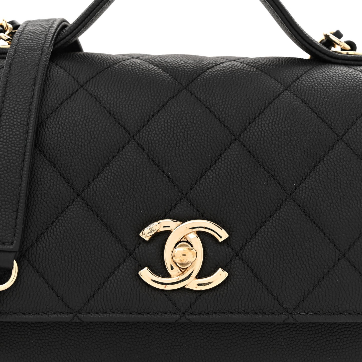 Caviar Quilted Small Business Affinity Flap Black