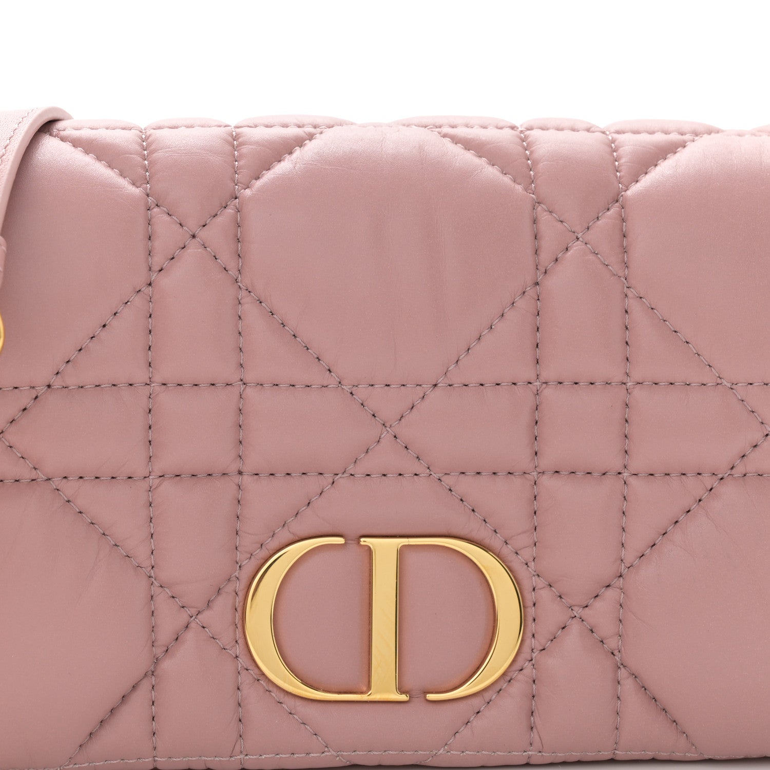 Christian Dior Calfskin Macrocannage Mini Caro Bag Old Rose 8 of 10