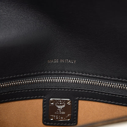 MCM Calfskin Visetos Small Patricia Crossbody Bag Eden Black 6 of 9