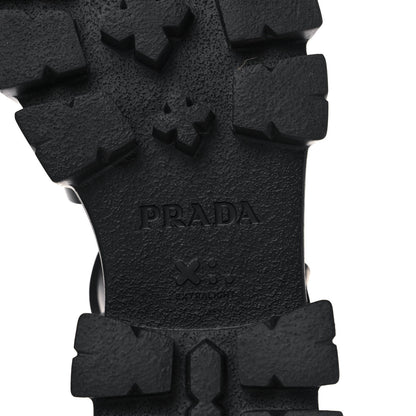 Prada Foam Rubber Triangle Logo Monolith 55mm Cage Sandals 38 Black 7 of 12
