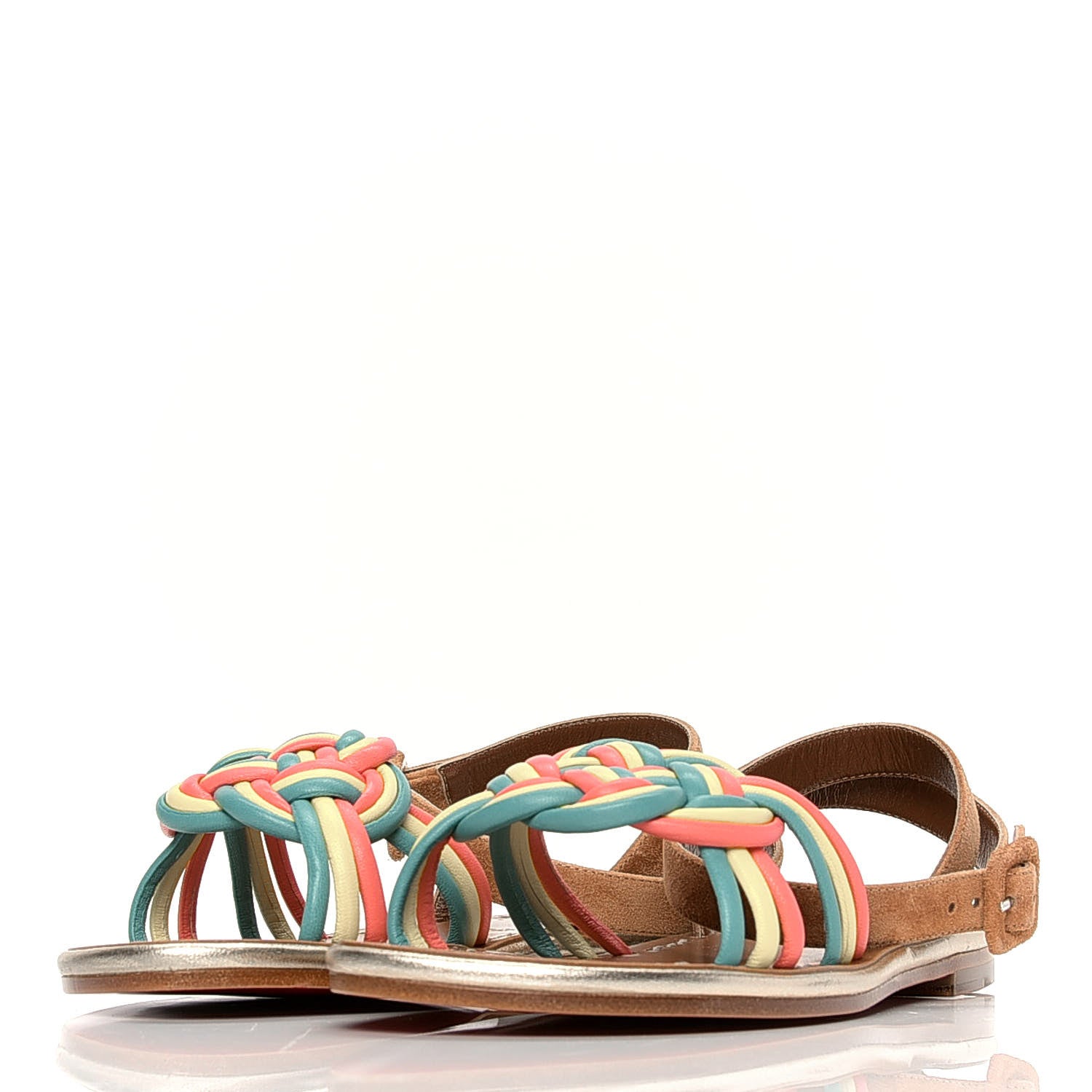 Christian Louboutin Nappa Veau Velours Ella Flat Sandal 35 Multicolor 4 of 7