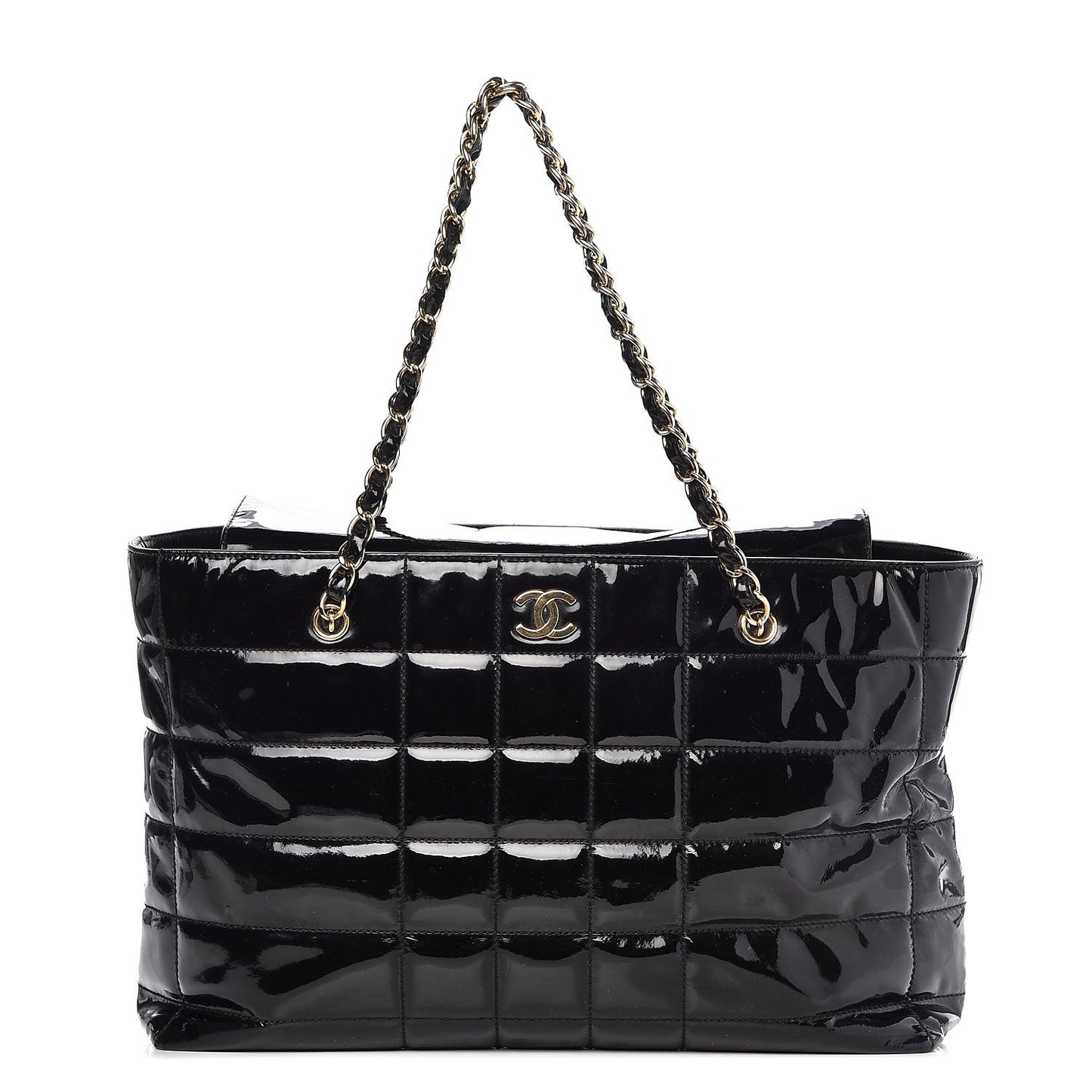 Patent Chocolate Bar CC Tote Black