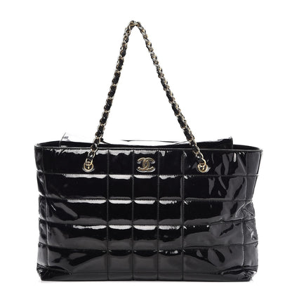 Chanel Patent Chocolate Bar CC Tote Black 1 of 11