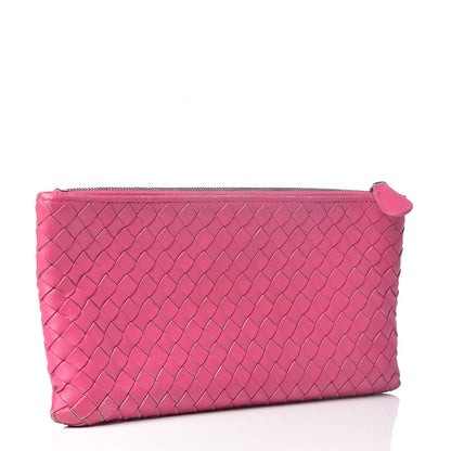 Bottega Veneta Nappa Intrecciato Flat Zip Pouch Rosa Shock 3 of 9