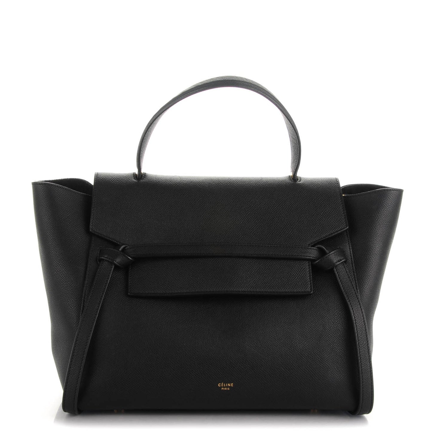 Baby Grained Calfskin Mini Belt Bag Black