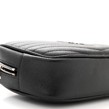 Saint Laurent Grain De Poudre Matelasse Monogram Mini Lou Camera Bag Black 9 of 10