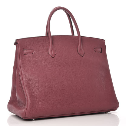 Hermes Taurillon Clemence Birkin 40 Bois de Rose 3 of 34