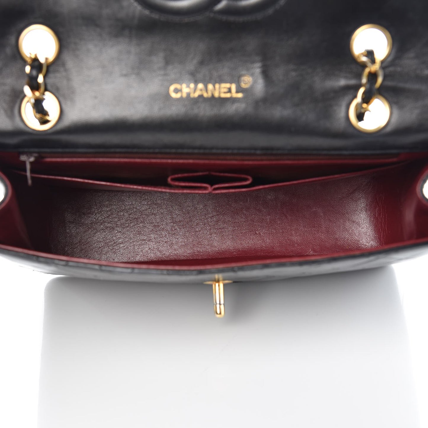 Lambskin Quilted Medium Single Flap Black