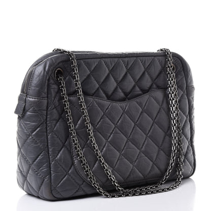 Chanel Aged Calfskin Quilted Large Reissue Camera Case Grey 2 of 4