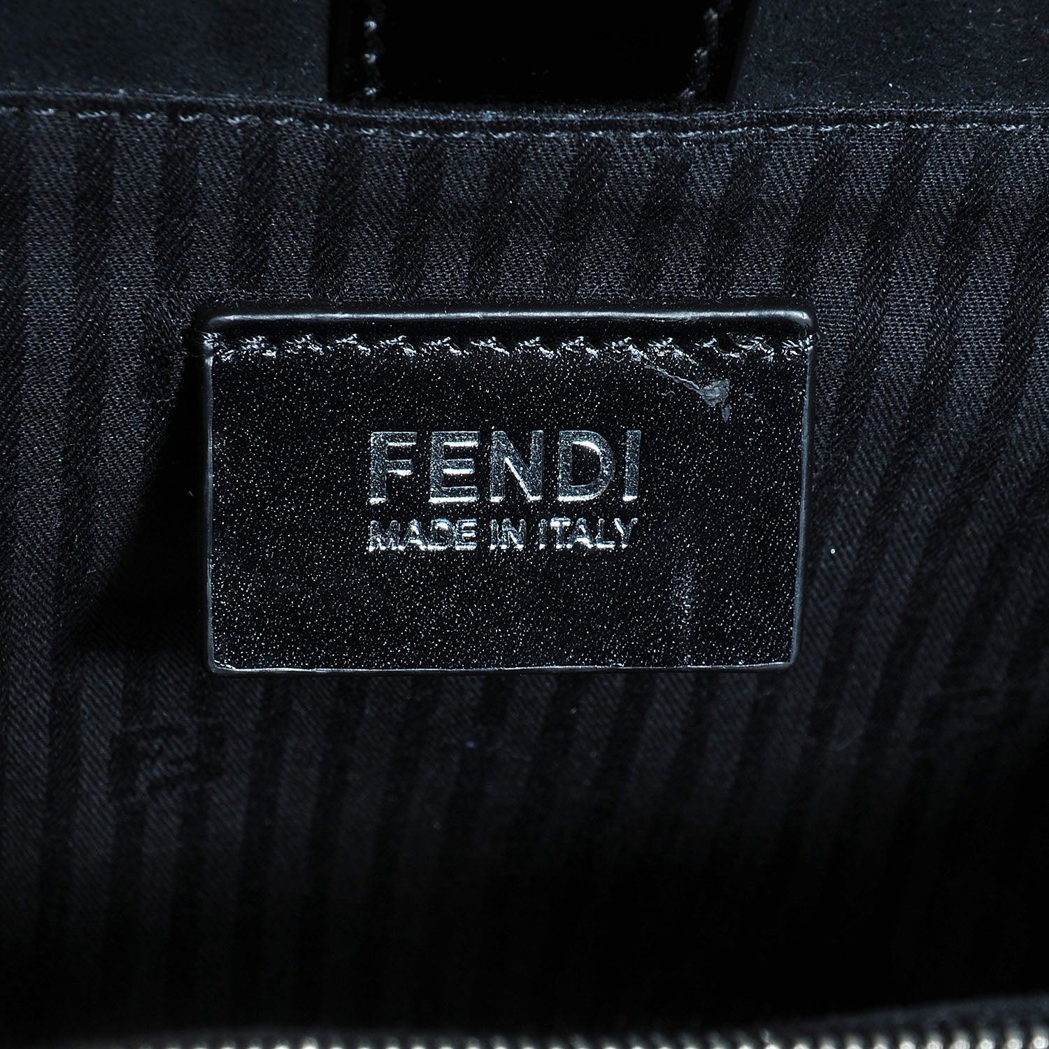 Fendi Patent Vitello Elite Petite 2Jours Tote Black 6 of 9