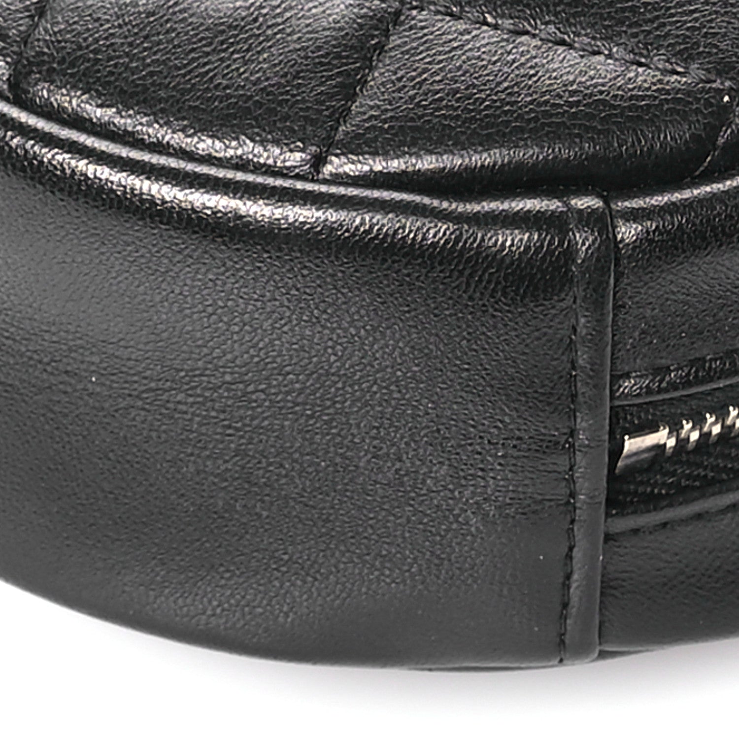 Chanel Lambskin Quilted Round Clutch With Chain Black 10 of 11