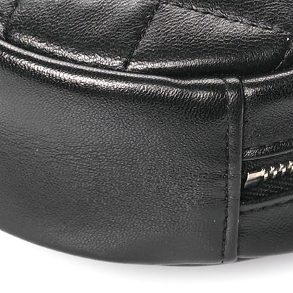 Chanel Lambskin Quilted Round Clutch With Chain Black 10 of 11