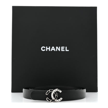 Chanel Lambskin Crystal CC Chain Belt 80 32 Black 7 of 7
