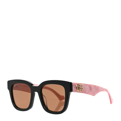 Gucci Rectangle 52mm Frame Sunglasses GG0998/S Black Pink 1 of 6
