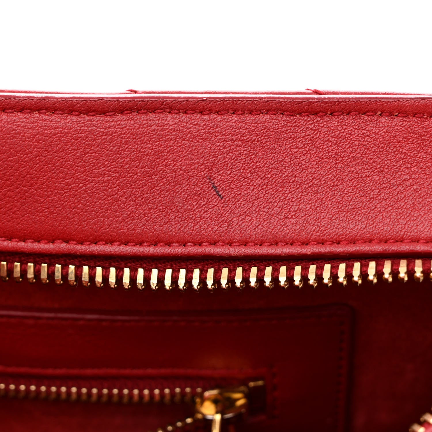 Saint Laurent Calfskin Matelasse Chevron Small Monogram Cabas Lipstick Red 12 of 14