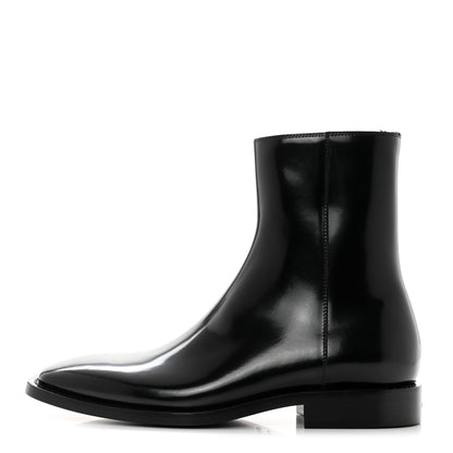 Balenciaga Polished Calfskin Rim Boots 40 Black 1 of 9