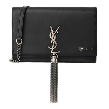 Saint Laurent Smooth Calfskin Classic Monogram Pins Kate Tassel Chain Wallet Black 1 of 14
