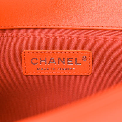 Chanel Calfskin Chevron Quilted Medium Boy Flap Coral 6 of 10