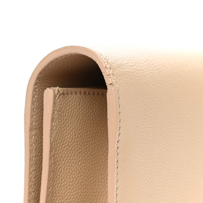 Saint Laurent Grain De Poudre Classic Monogram Cassandre Clutch Nude 9 of 9