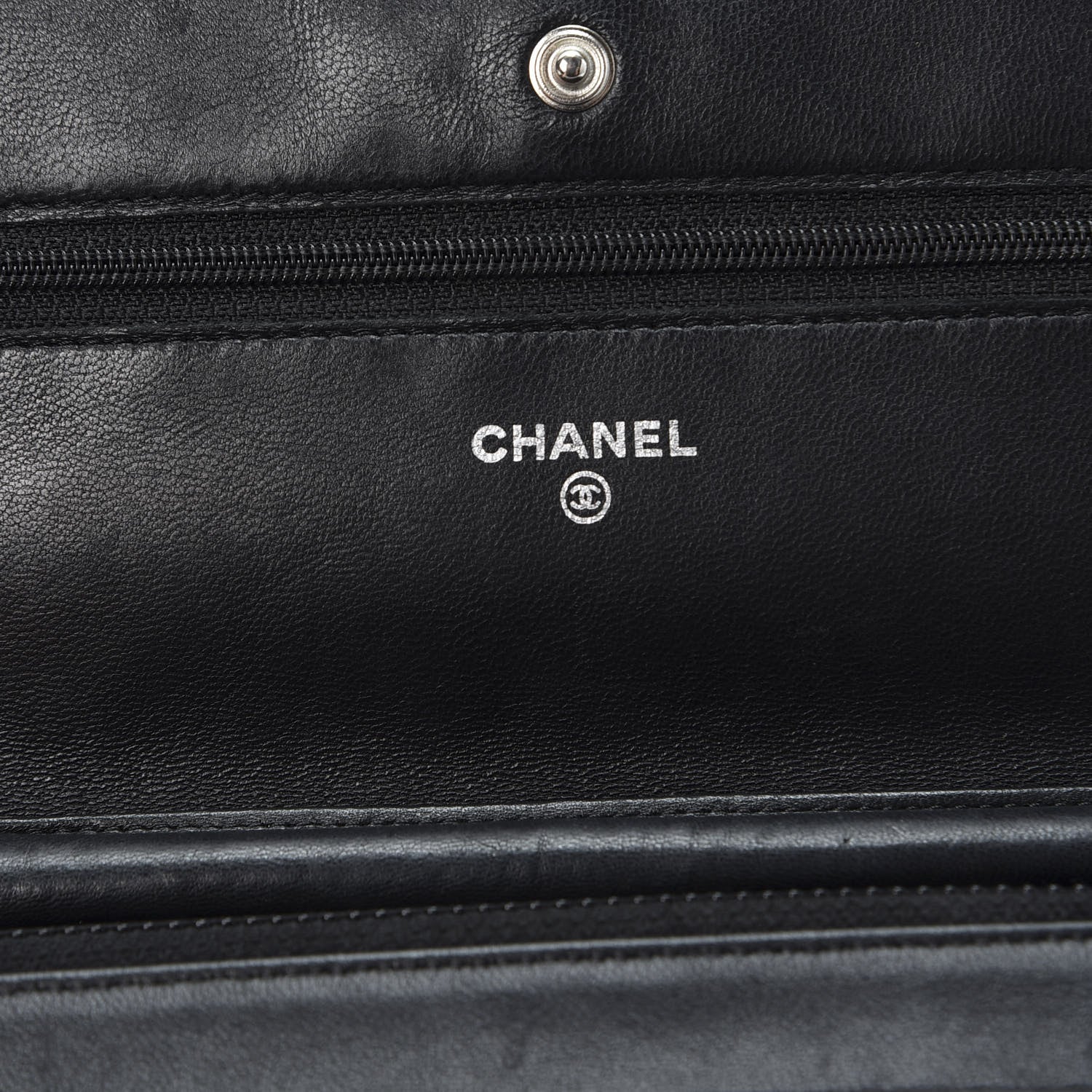 Chanel Lambskin Quilted Wallet On Chain WOC Black 7 of 10