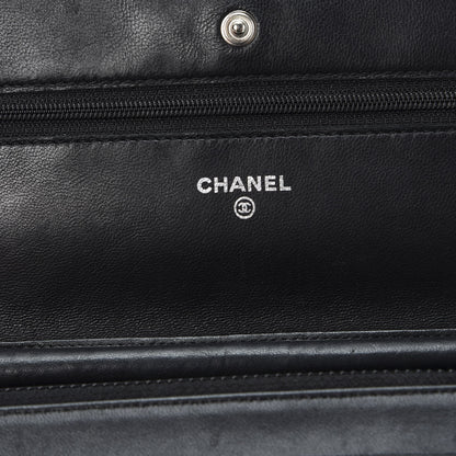 Chanel Lambskin Quilted Wallet On Chain WOC Black 7 of 10