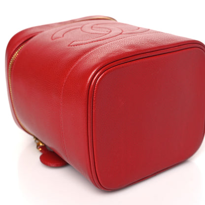 Chanel Caviar Vanity Cosmetic Case Red 10 of 11
