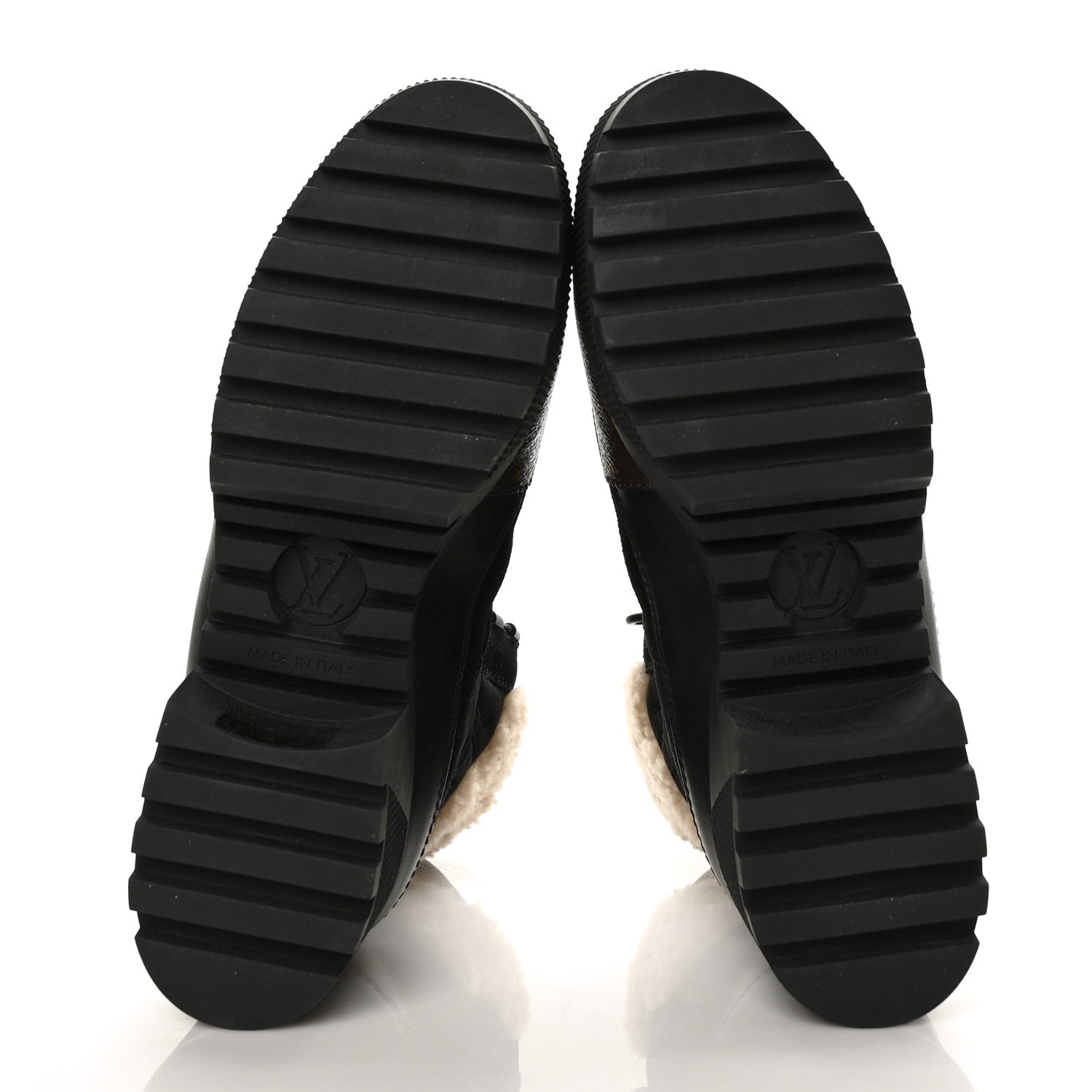 Louis Vuitton Nylon Suede Calfskin Shearling Monogram Laureate Platform Boots 37 Black 5 of 6