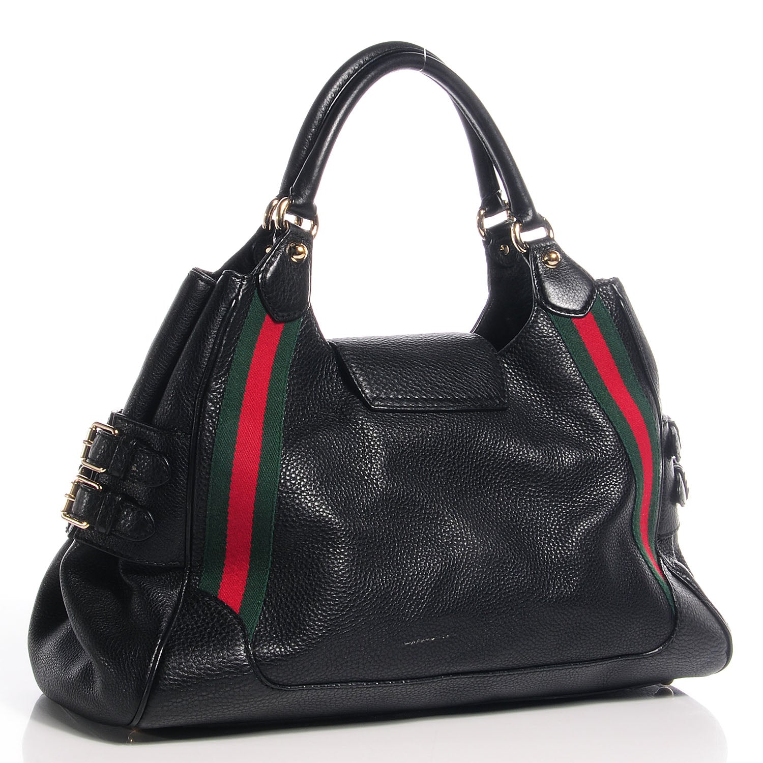 Gucci Leather Medium Web Heritage Shoulder Bag Black 3 of 7