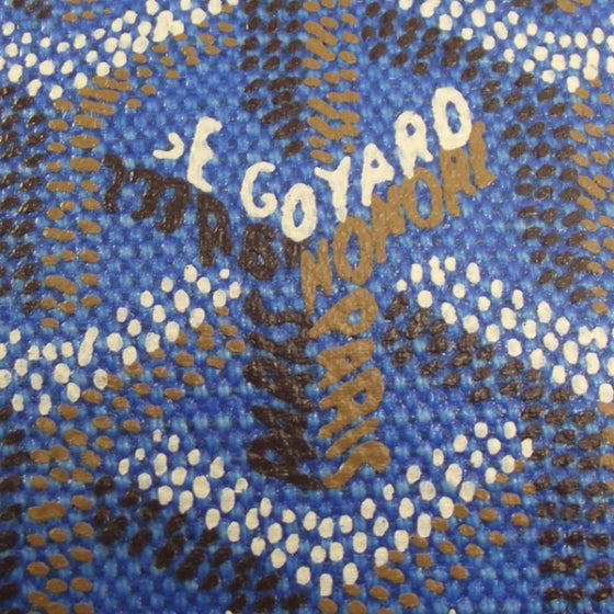 Goyardine Beluga PM Blue Tote