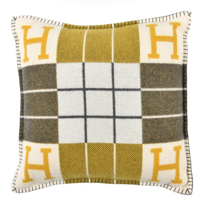 Hermes Wool Cashmere Avalon III Pillow PM Gris Soleil 2 of 3