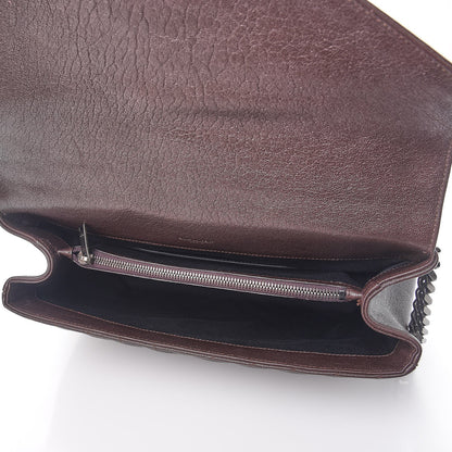 Saint Laurent Sheepskin Matelasse Chevron Monogram Large College Satchel Black Tulip 5 of 17