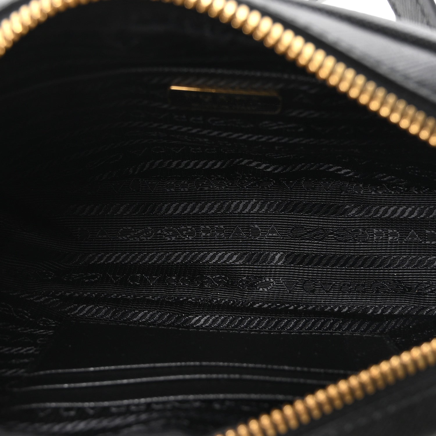 Prada Saffiano Lux Metal Belt Bag Black 5 of 9