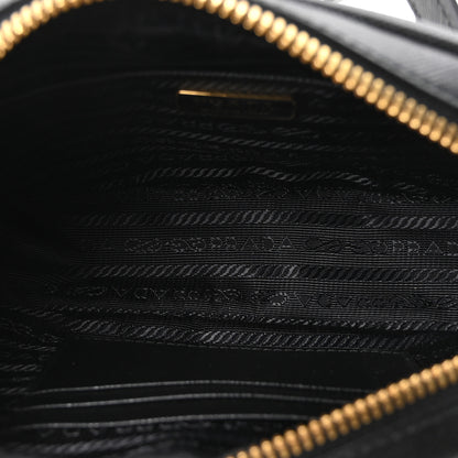 Prada Saffiano Lux Metal Belt Bag Black 5 of 9