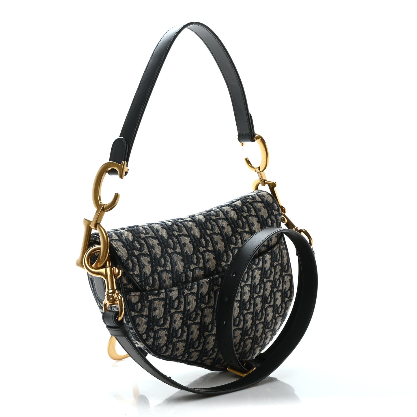 Oblique Saddle Bag With Strap Blue