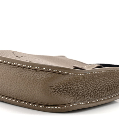 Hermes Taurillon Clemence Amazone Evelyne TPM Etoupe Bleu Indigo 9 of 11
