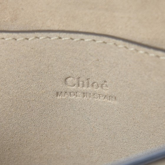 Suede Calfskin Small Faye Shoulder Bag Motty Grey