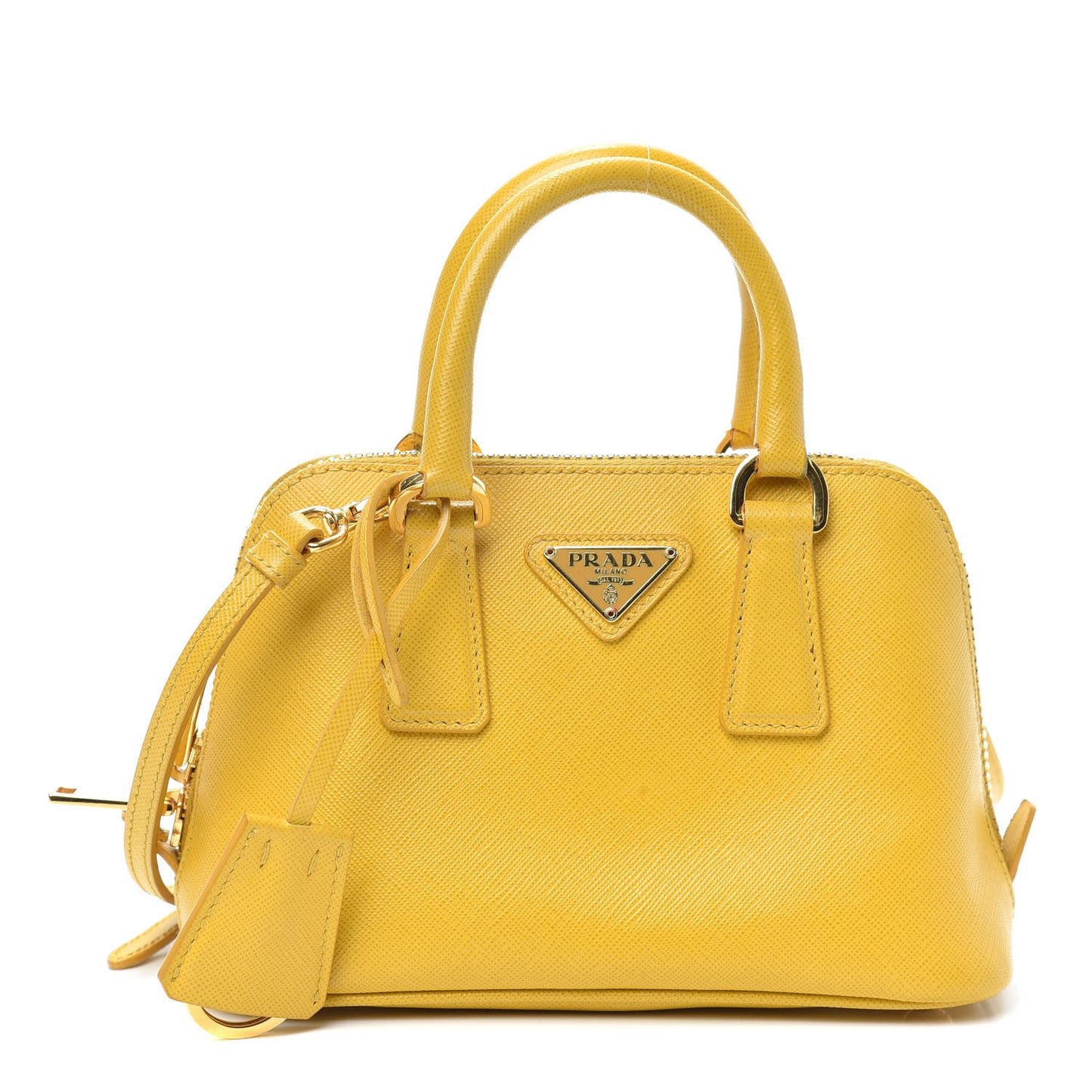 Saffiano Lux Mini Promenade Tote Yellow