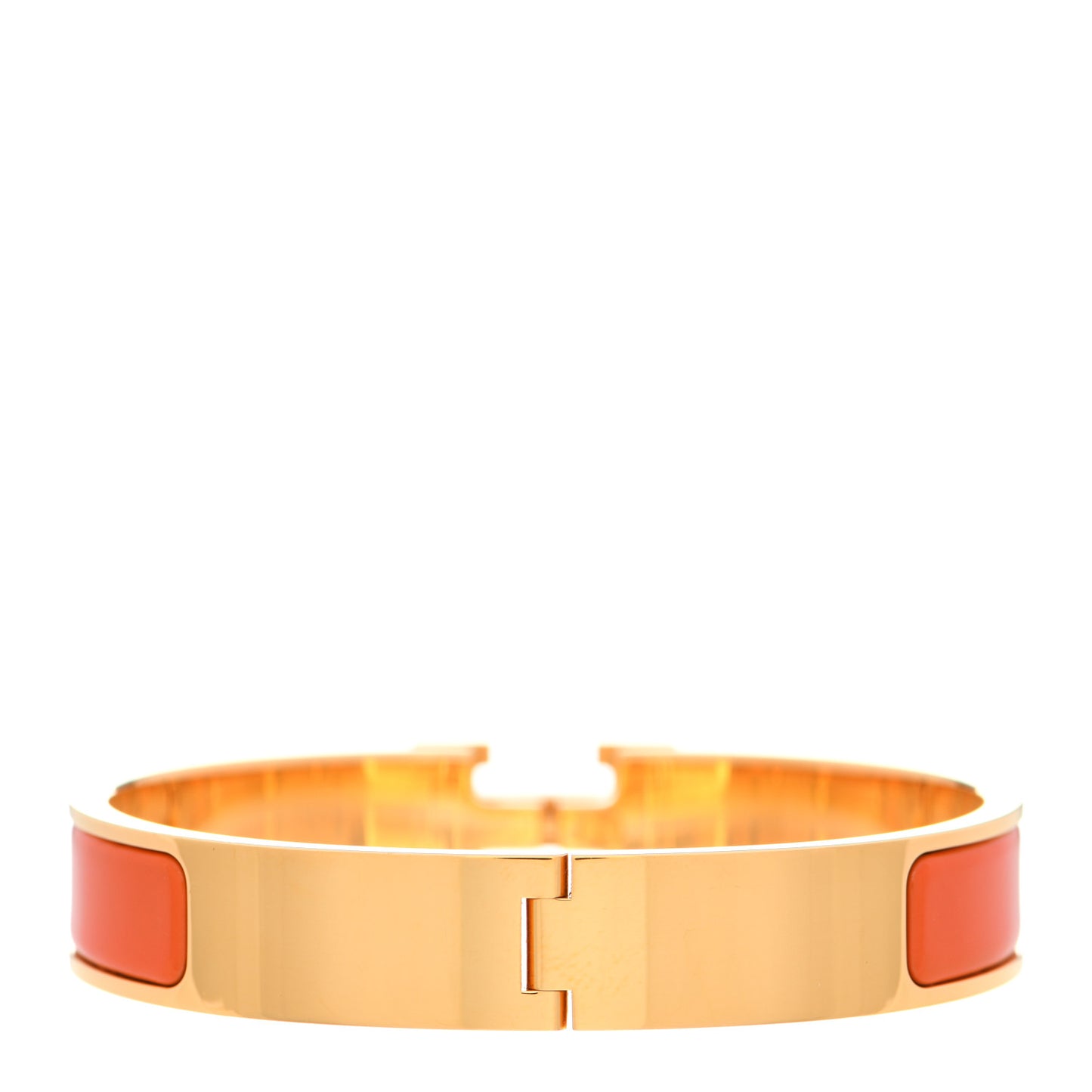 Enamel Narrow Clic Clac H Bracelet GM Orange