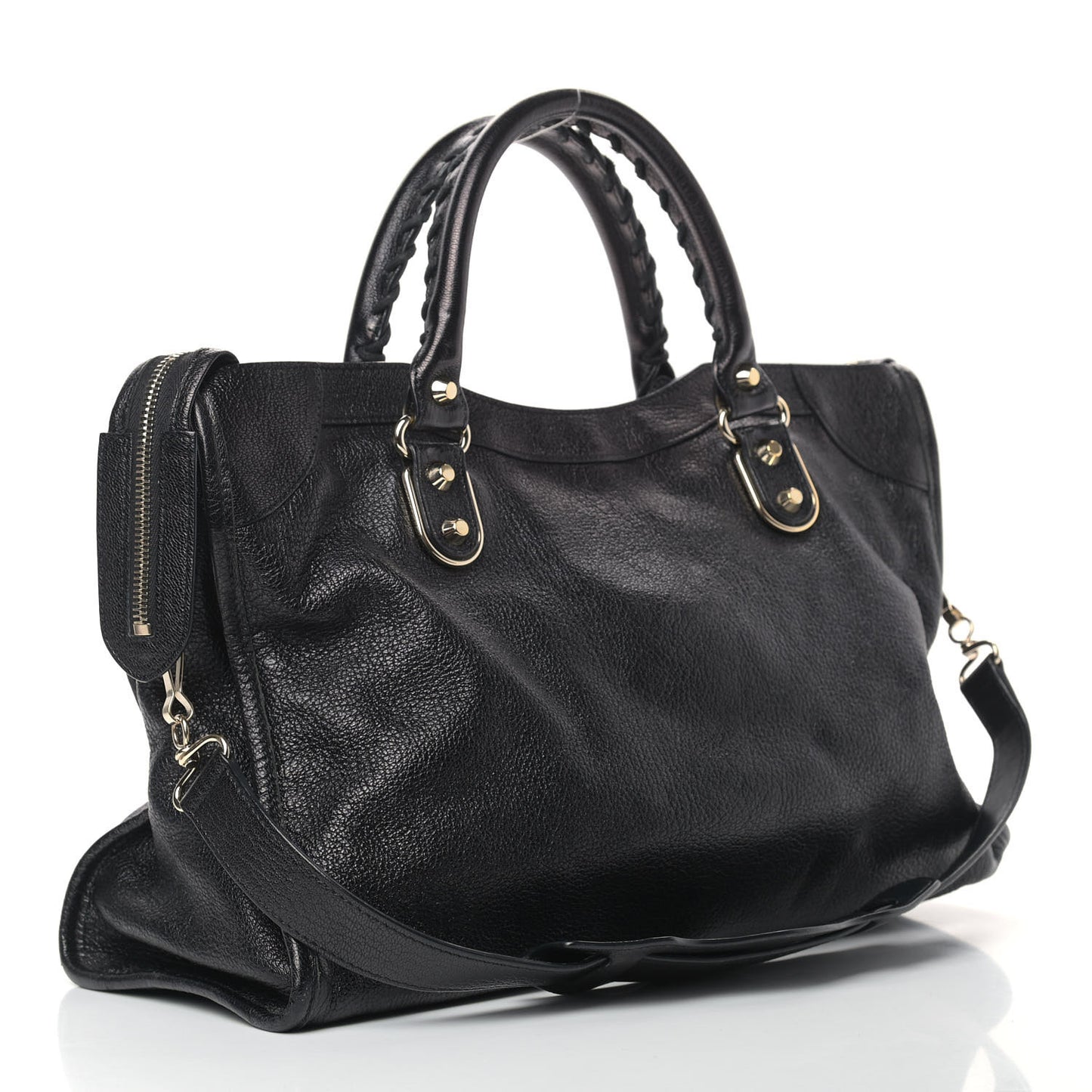 Chevre Gold Metallic Edge Hardware City Black