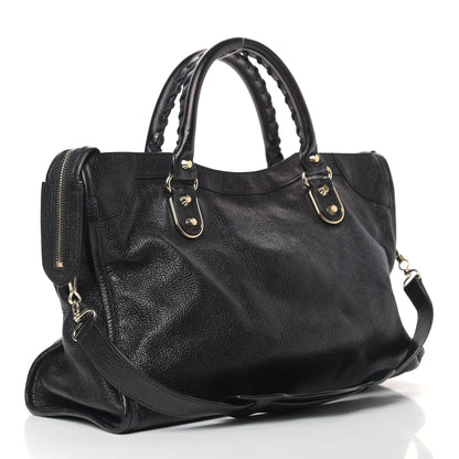 Balenciaga Chevre Gold Metallic Edge Hardware City Black 3 of 18